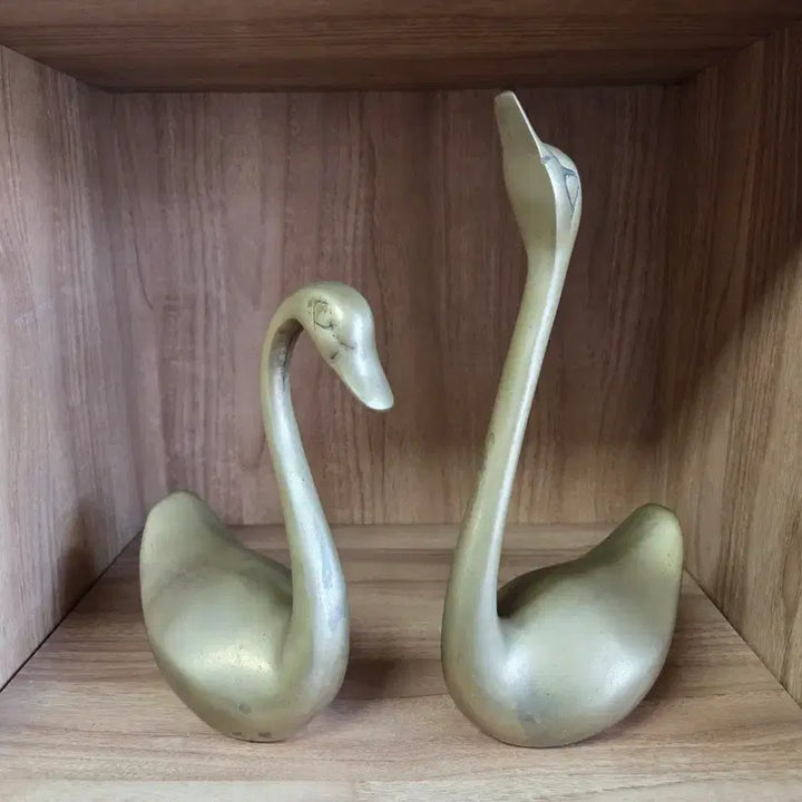 [BUNJANG] Brass Swan Pair / 황동 백조 한쌍