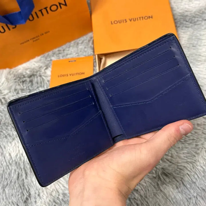 [BUNJANG] Louis Vuitton Monogram Bandana Blue Wallet / [리엘중고명품] 루이비통 반다나 모노그램 블루 반지갑