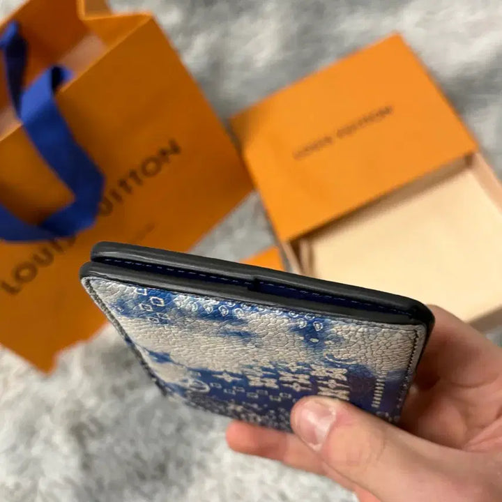 [BUNJANG] Louis Vuitton Monogram Bandana Blue Wallet / [리엘중고명품] 루이비통 반다나 모노그램 블루 반지갑