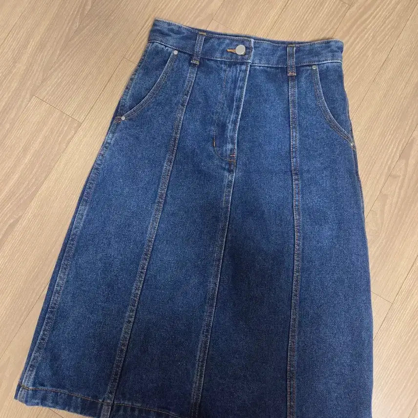 [BUNJANG] OIOI Denim Midi Skirt / OIOI 데님 스커트 청치마