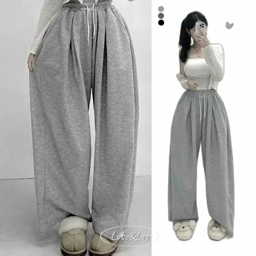 [BUNJANG] Wide Pin-Tuck Training Pants / 와이드핀턱 트레이닝 바지