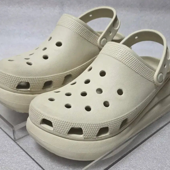 [BUNJANG] Crocs Classic Crush Clog Height-Increasing Sandals / 크록스 CROCS 클래식 크러쉬 클로그 키높이 남250~255 여260