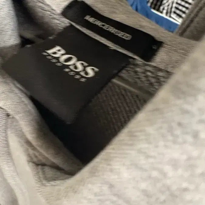 [BUNJANG] BOSS Gray Hoodie / BOSS 보스 회색 후드티