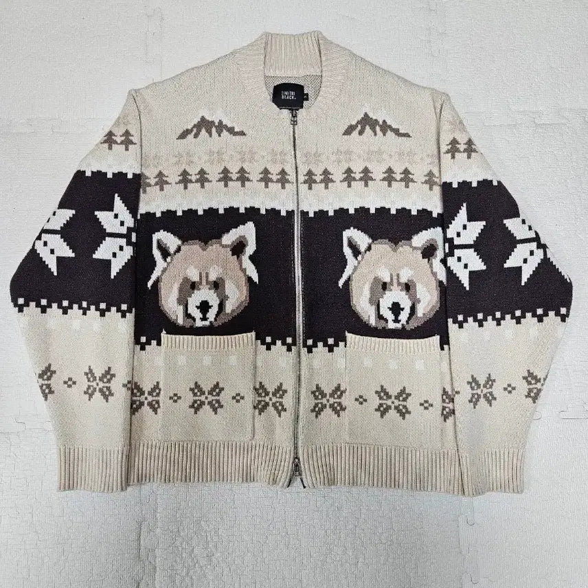 [BUNJANG] Dimitri Black Nordic Cardigan XL / 디미트리블랙 노르딕 가디건 XL