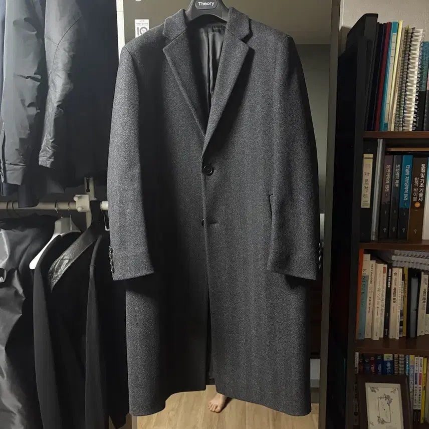[BUNJANG] Allegri Wool Blend Coat - Charcoal Grey / 알레그리 코트(48, 97) 그레이