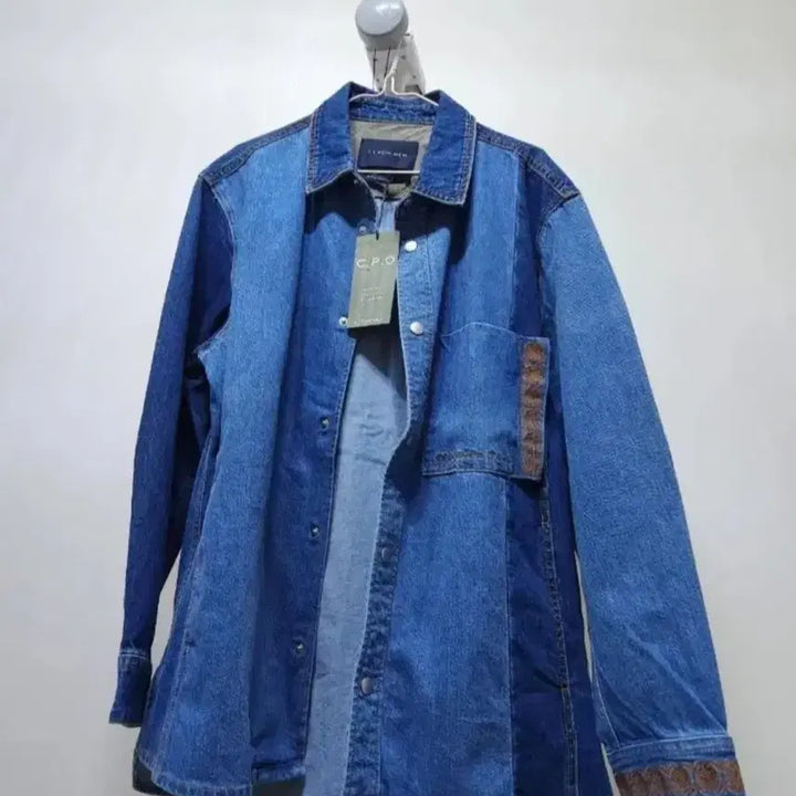 [BUNJANG] T.I For Men Two-Tone Denim Shirt / 티아이포맨 데님셔츠