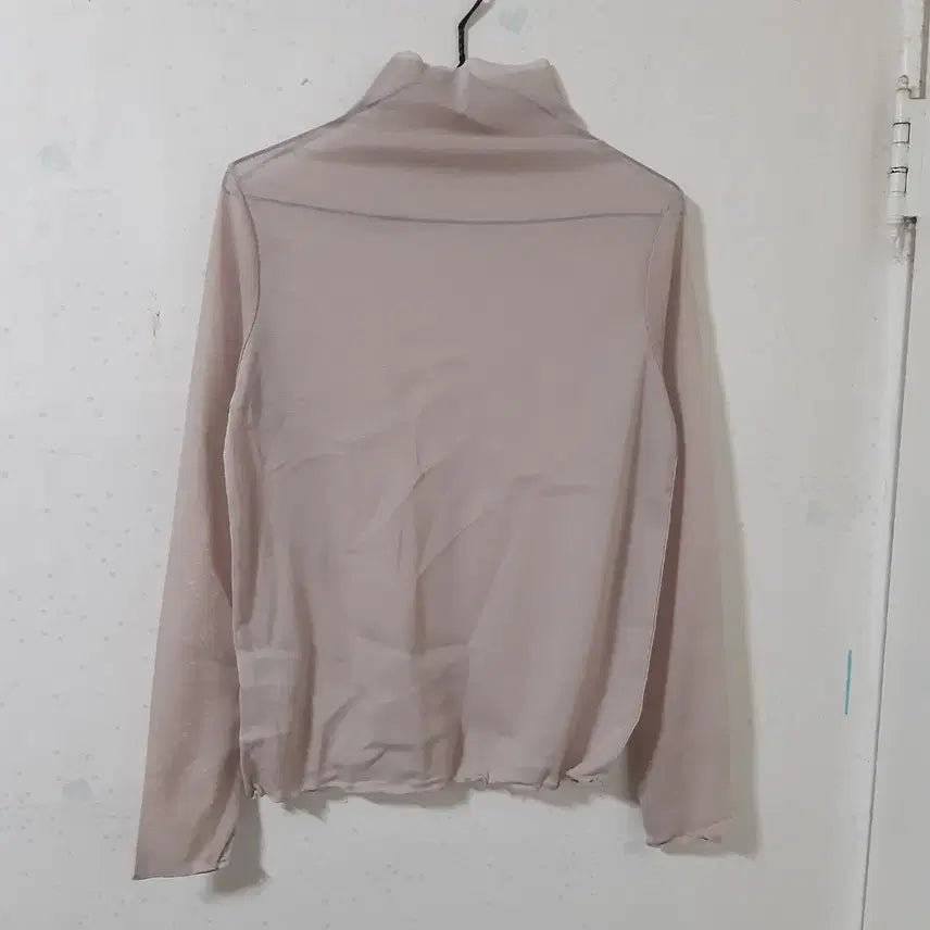 [BUNJANG] Sexy Glam See-through Long Sleeve Top / 섹시 글램 화이트 베이지 시스루 폴라 긴팔 티