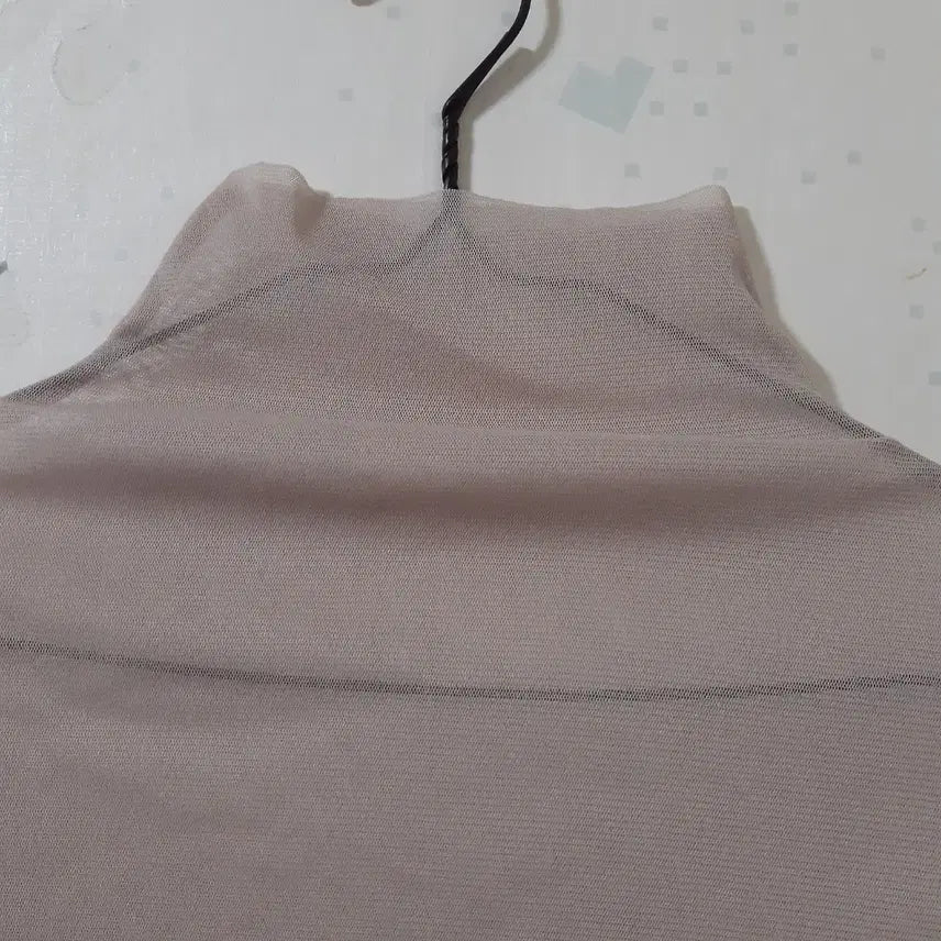 [BUNJANG] Sexy Glam See-through Long Sleeve Top / 섹시 글램 화이트 베이지 시스루 폴라 긴팔 티
