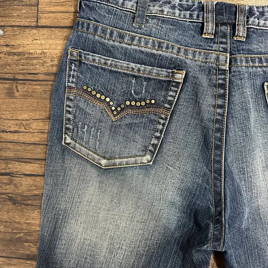[BUNJANG] BANG BANG UTD CO Washed Denim Jeans / BANG BANG UTD CO 워싱 데님 청바지 34사이즈 빈티지특