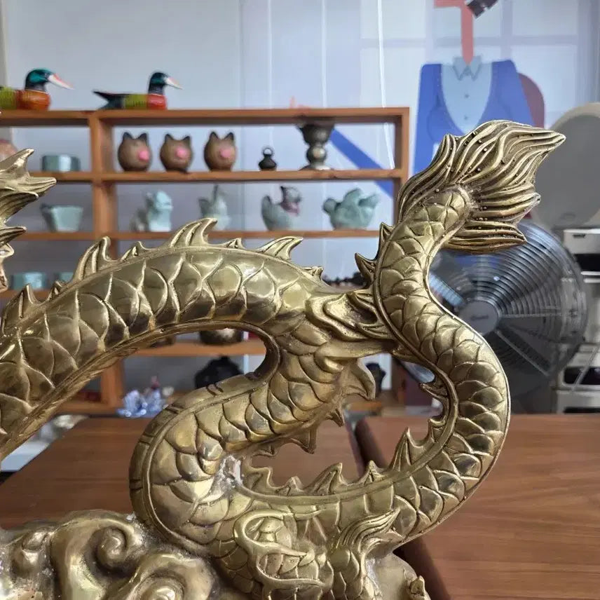 [BUNJANG] Brass Large Dragon Sculpture / 황동 대형 용 조각상