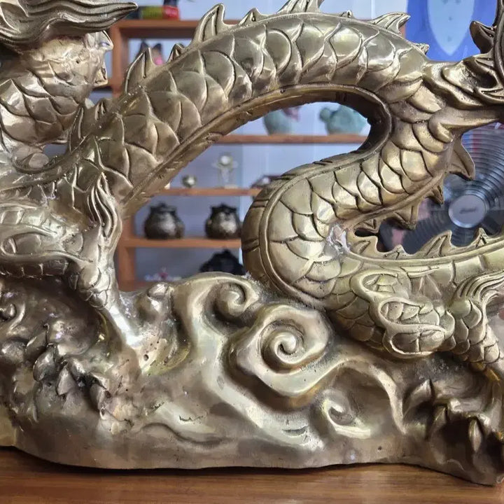[BUNJANG] Brass Large Dragon Sculpture / 황동 대형 용 조각상