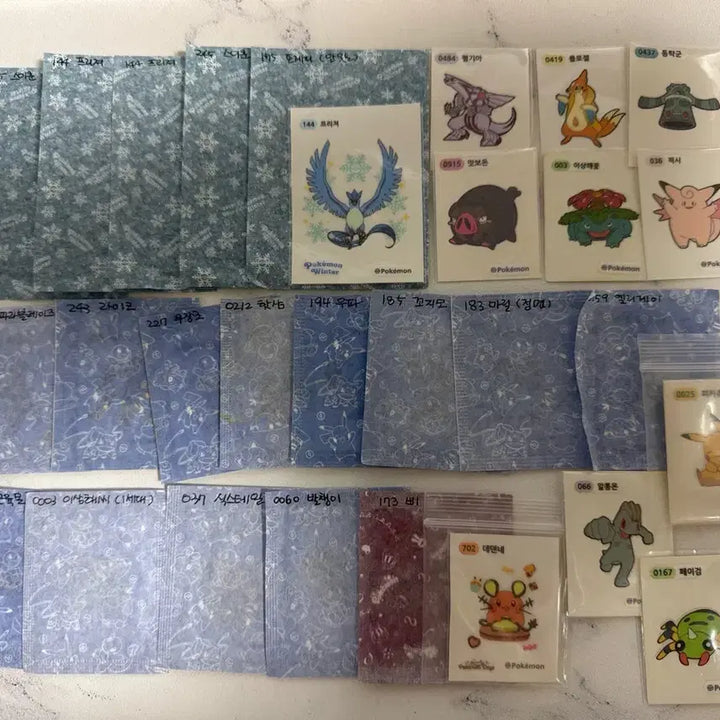 [BUNJANG] Pokemon Tteokbokki Sticker Bundle Set / 포켓몬 띠부씰 29개 일괄