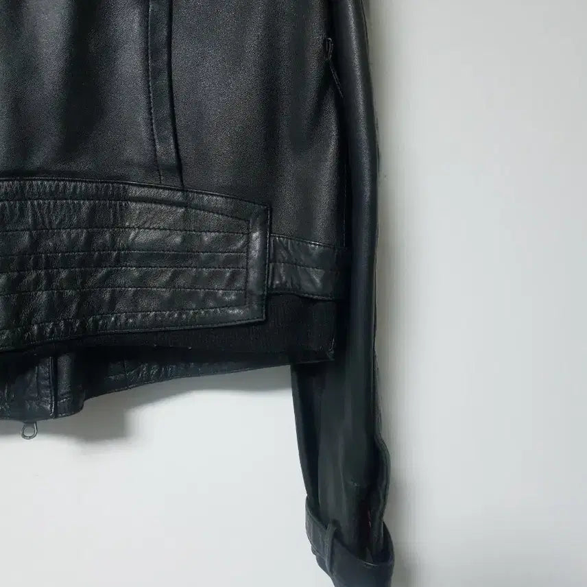 [BUNJANG] SYSTEM Lambskin Leather Jacket / SYSTEM 브랜드의 여성 가죽 자켓입니다겉감은 천연 가죽(양가죽)