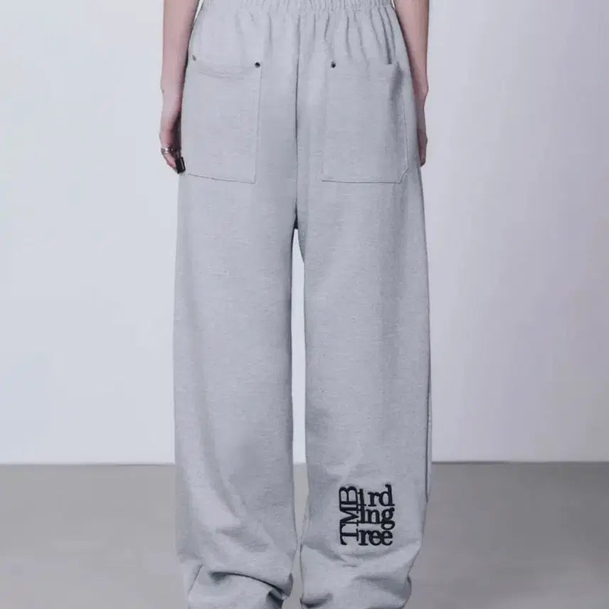 [BUNJANG] TMB Square Logo Sweat Pants / TMB Square Logo Sweat Pants Gray/black