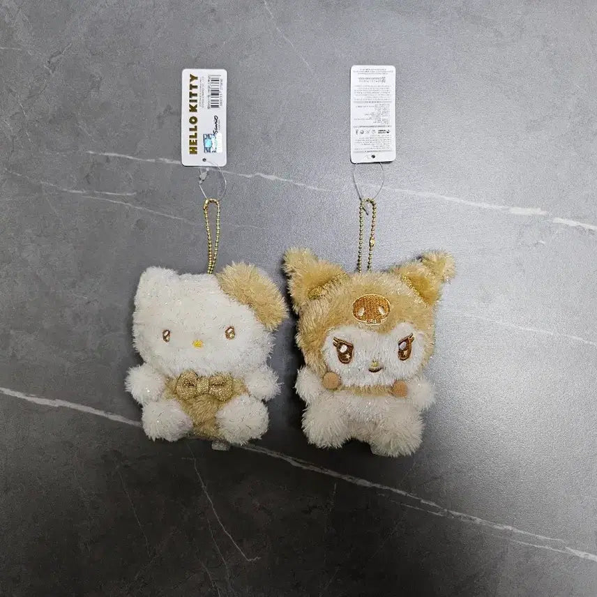 [BUNJANG] Sanrio Kitty Kuromi Glitter Keychain Bundle Set / 반짝골드 일괄