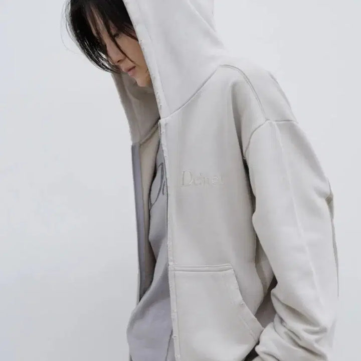 [BUNJANG] Dainit Beige Hooded Zip-up / 다이닛 후드집업 베이지