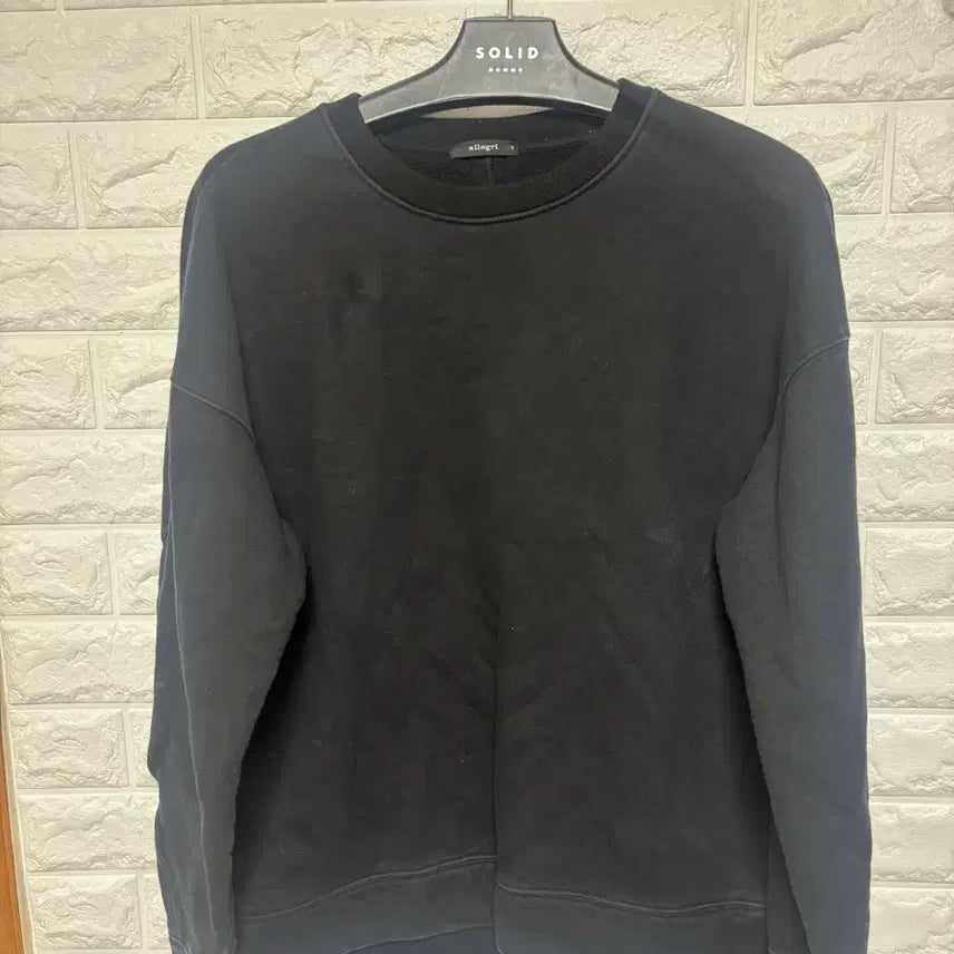 [BUNJANG] Allegri Black Cotton Sweatshirt / allegri 알레그리 스웻셔츠 맨투맨