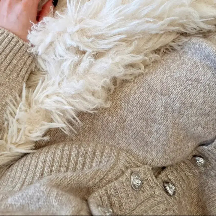 [BUNJANG] The Lauren Classic Beige Mix Knit Set / 더로랑 클래식 베이지 믹스 니트 셋