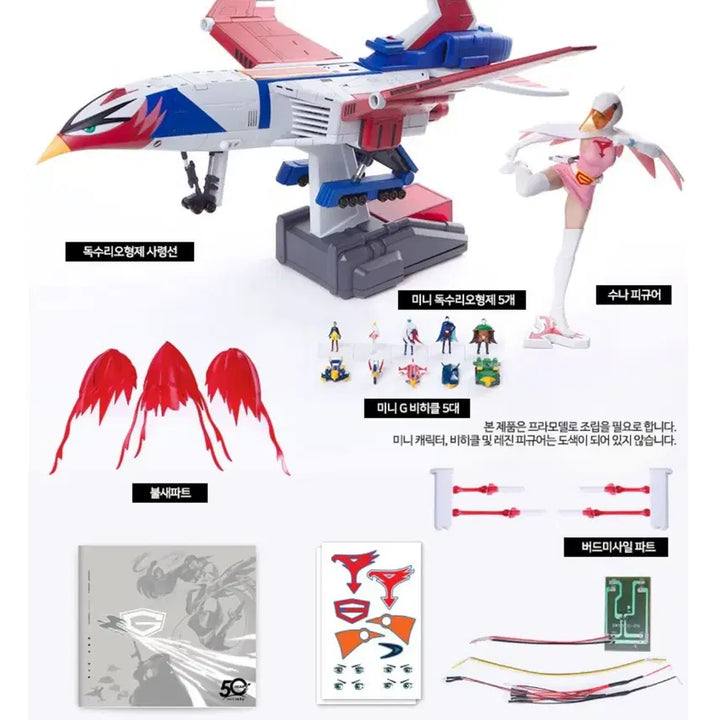 [BUNJANG] Academy Gatchaman Command Ship + Suna Resin Figure Limited Edition / (한정판) 아카데미 독수리오형제 사령선 + 수나 레진피규어 15775