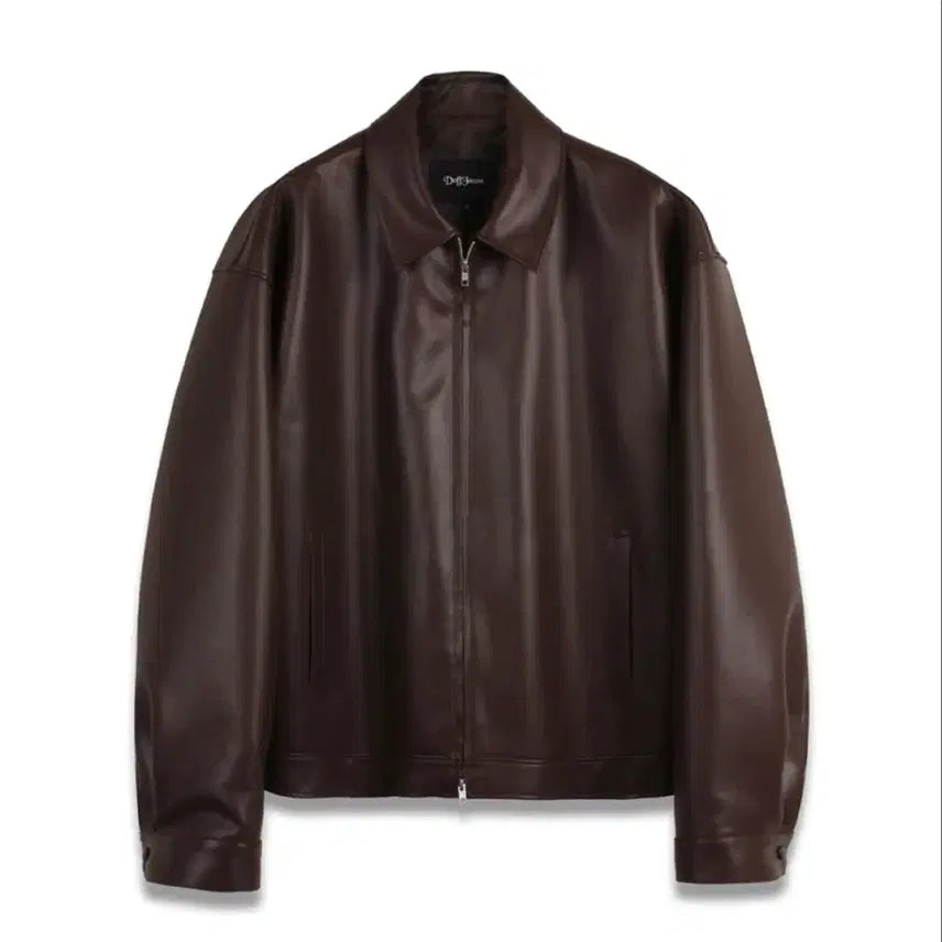 [BUNJANG] Dope Jason Vegan Leather Single Jacket (XL) Brown / 도프제이슨 비건레더 싱글 자켓 (XL) 브라운