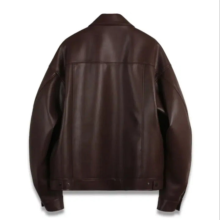 [BUNJANG] Dope Jason Vegan Leather Single Jacket (XL) Brown / 도프제이슨 비건레더 싱글 자켓 (XL) 브라운