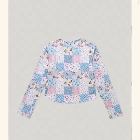 [BUNJANG] Smoothmood Patchwork Flower Long Sleeve T-shirt / 스무스무드 패치워크 플라워 긴팔 티셔츠