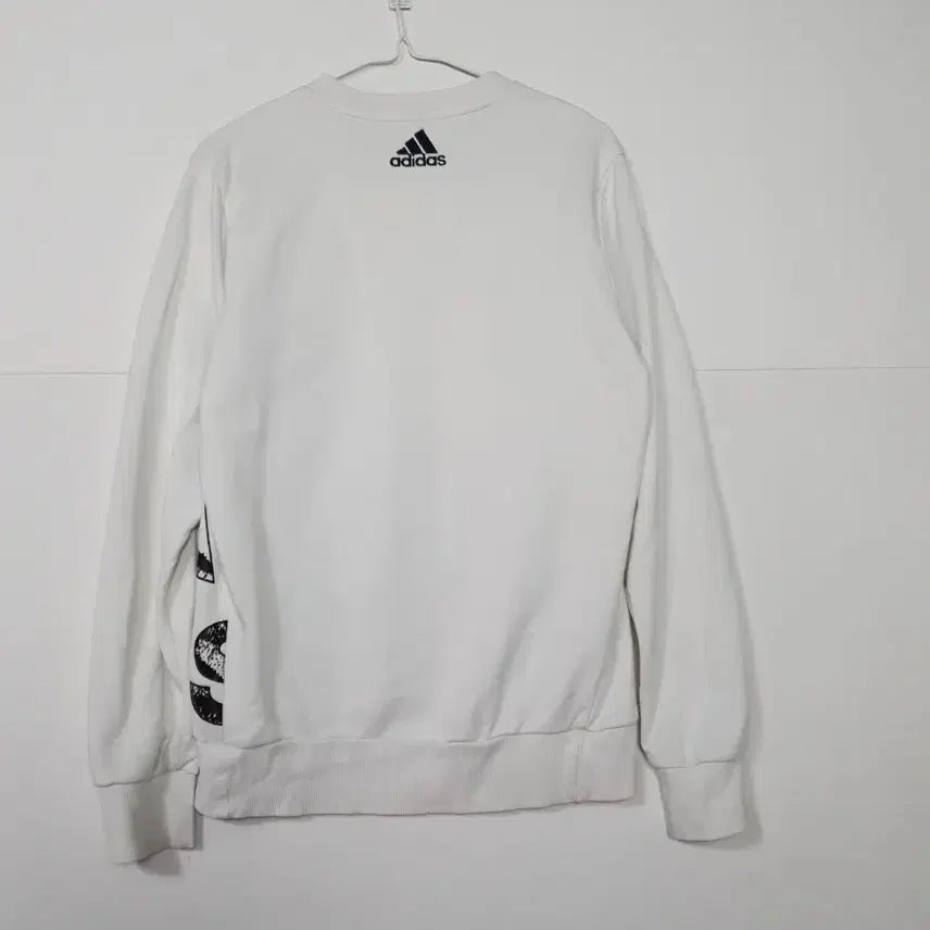 [BUNJANG] Adidas White Big Logo Sweatshirt / 아디다스 흰색 빅로고 맨투맨 티셔츠ㅡ0136