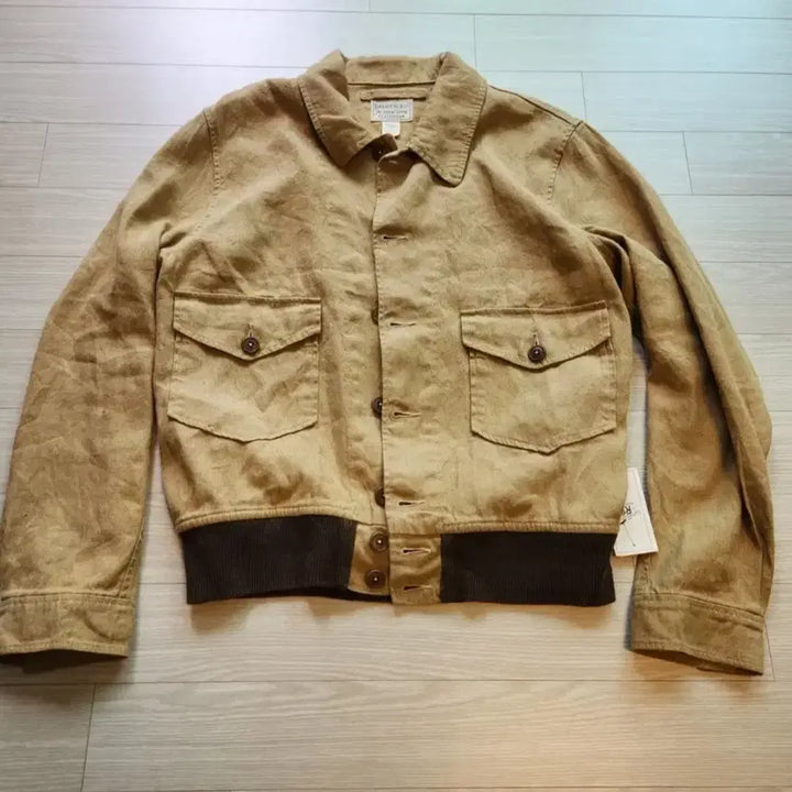 [BUNJANG] RRL Linen Cotton Canvas Flight Jacket XL / 더블알엘 린넨 코튼 캔버스 플라이트 자켓  XL  RRL