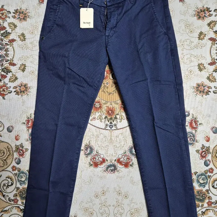 [BUNJANG] Re-Hash Navy Cotton Trousers - Size 34 / Re-Hash 네이비 남성 면바지/34