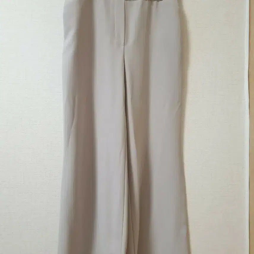 [BUNJANG] Chiffon Beige Slacks / 쉬폰베이지슬랙스
