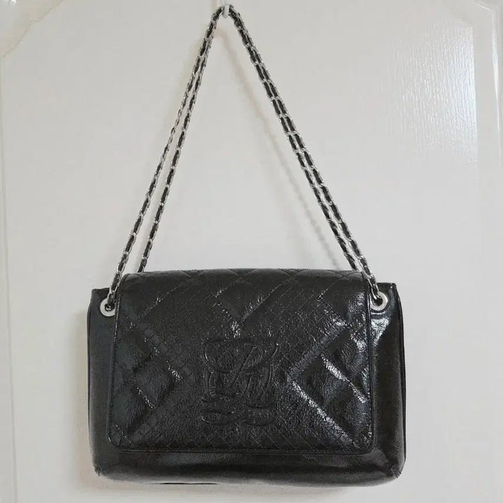 [BUNJANG] Louis Quatorze Enamel Silver Chain Shoulder Bag / 루이까또즈 에나멜 은장체인 숄더백