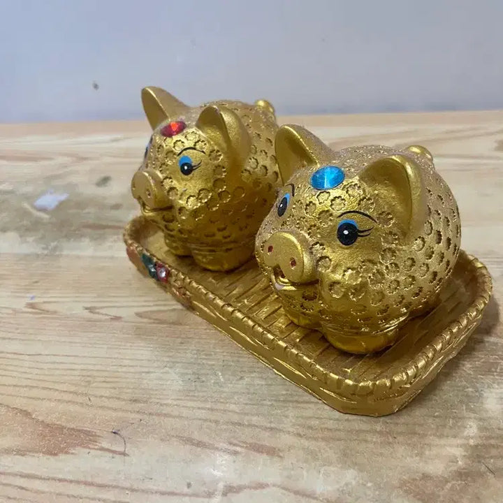 [BUNJANG] Pig Sculpture Set / 귀엽고 묵직한 돼지조형 2개  /   요316