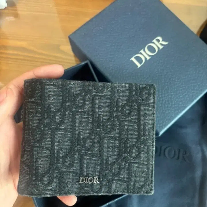 [BUNJANG] Dior Oblique Bi-fold Wallet Black / [풀구성] 디올 오블리크 반지갑 블랙 풀구성