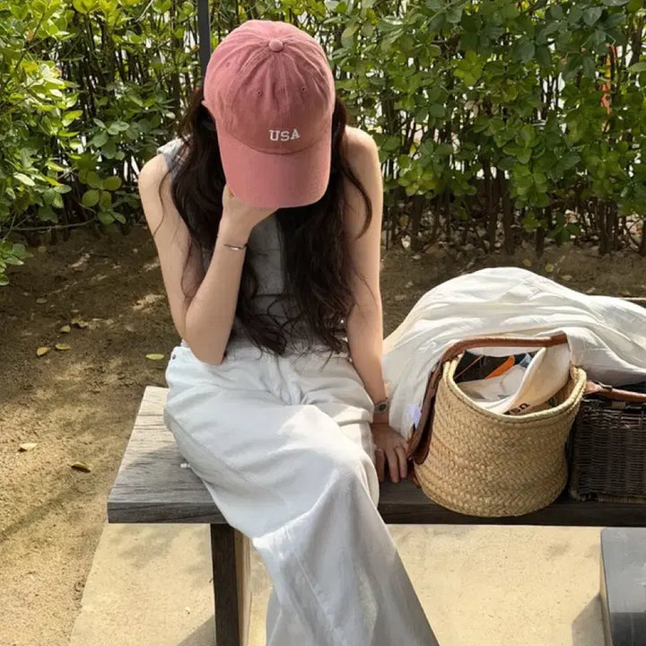 [BUNJANG] OKP Smokey Pink Cap Hat / 오케플 okp 캡모자 스모키핑크