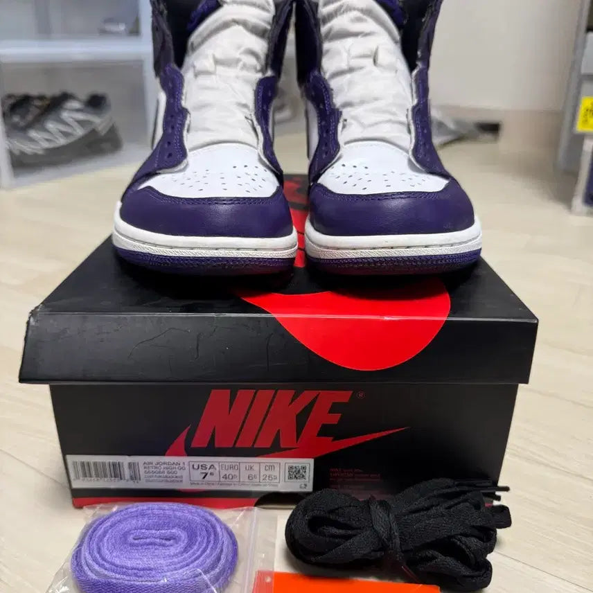 [BUNJANG] Nike Air Jordan 1 Retro High OG Court Purple (2020) - Size 255 / 나이키 조던1 레트로 하이 OG 코트 퍼플 2020 255