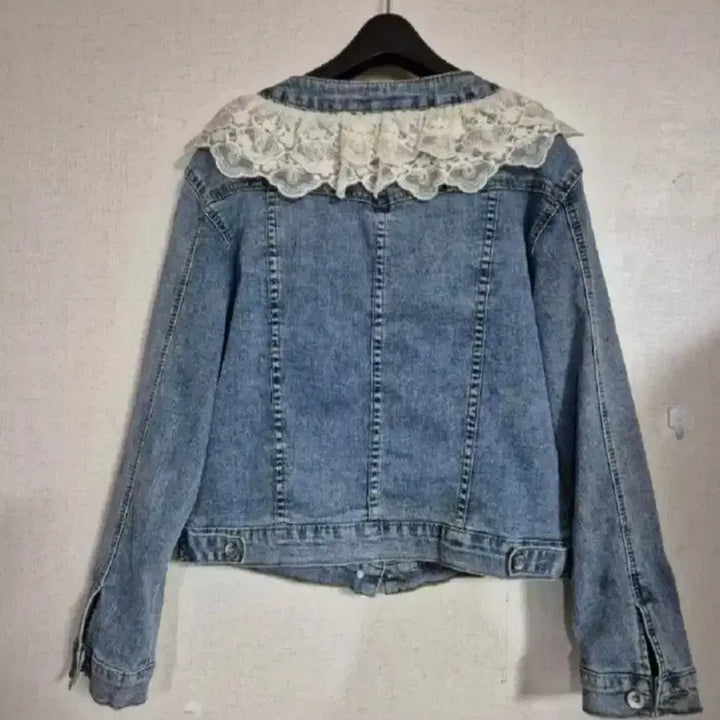 [BUNJANG] Lace Denim Jacket / 레이스 데님 청자켓 스판짱짱 청자켓