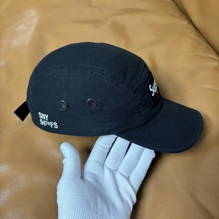 [SOLD OUT] 슈프림 캠프캡 모자 박스로고 22fw 밀리터리 블랙