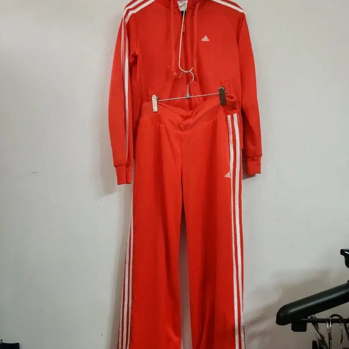 [BUNJANG] Adidas 3-Stripes Tracksuit Set Orange / 아디다스 삼선 트레이닝복 세트 오렌지