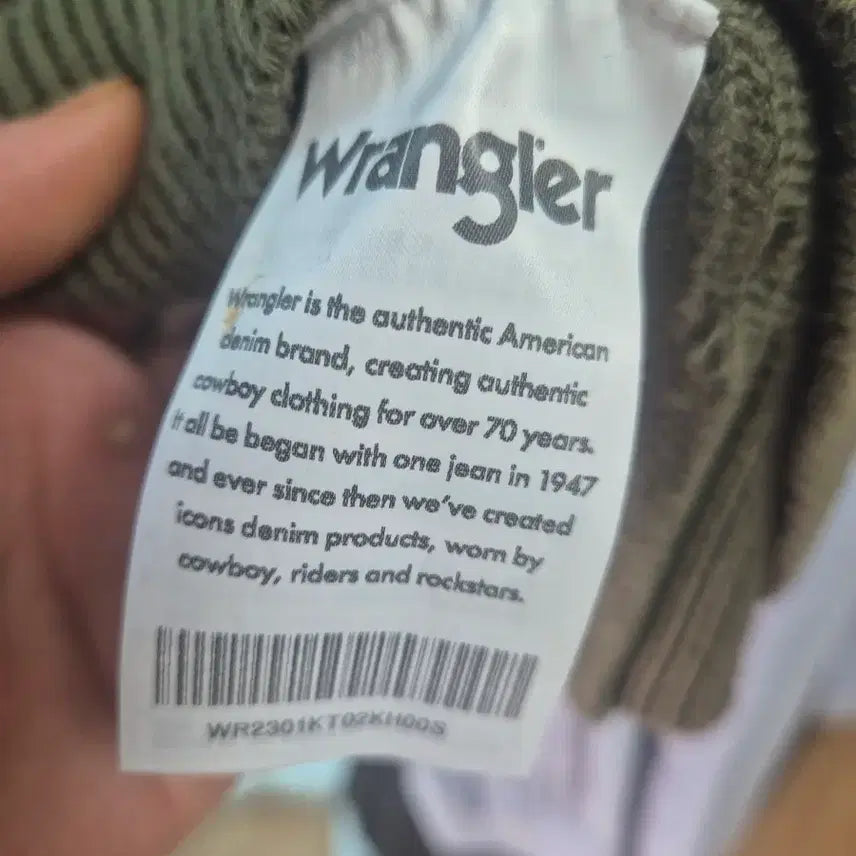 [BUNJANG] Wrangler W Logo Knit Sweater / Wrangler 랭글러 니트 카키 W로고 깔끔핏 105추천 간절기