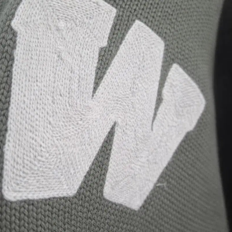 [BUNJANG] Wrangler W Logo Knit Sweater / Wrangler 랭글러 니트 카키 W로고 깔끔핏 105추천 간절기