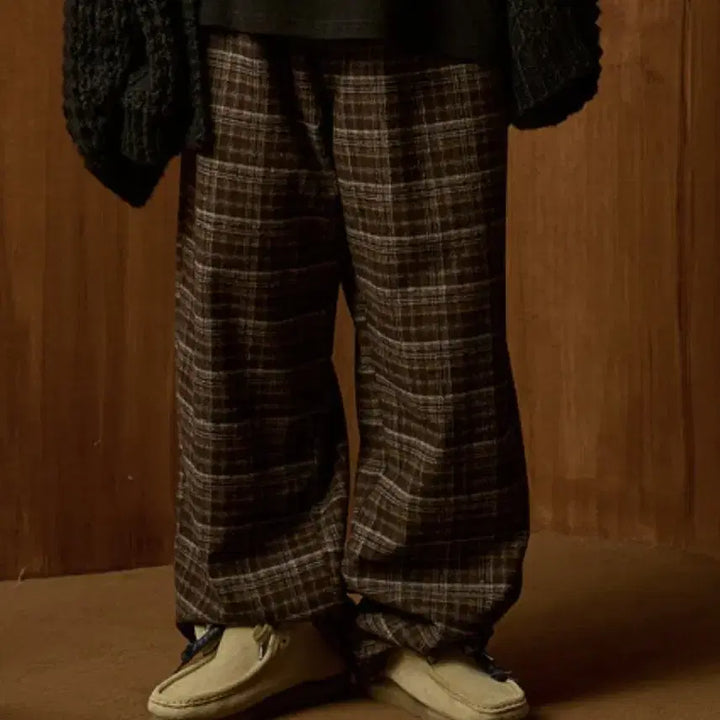 [SOLD OUT] 브라운 체크 바지 (TAG CHECK PANTS - BROWN) L 사이
