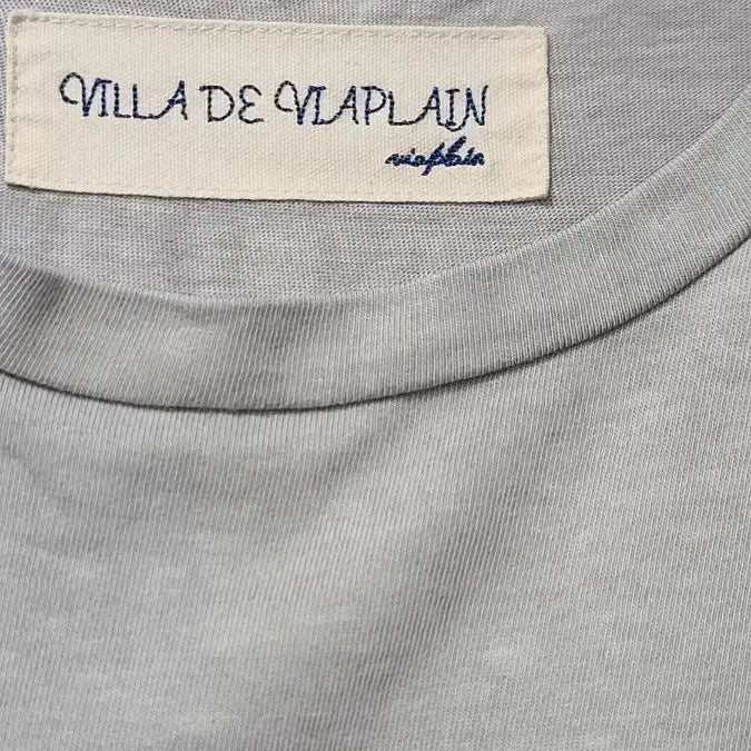 [BUNJANG] VILLA DE VIAPLAIN Light Gray Short Sleeve T-Shirt / 비아플레인 반팔 티셔츠