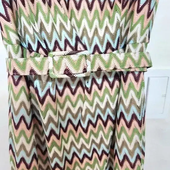 [BUNJANG] Zigzag Pattern Sleeveless Dress / 지그재그 패턴 민소매 원피스