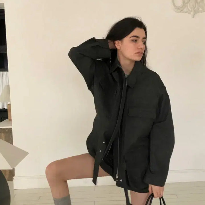 [BUNJANG] Lake Lakeside Vanilla Jumper (Charcoal) / lake 레이크 사이드 바닐라 점퍼(차콜)