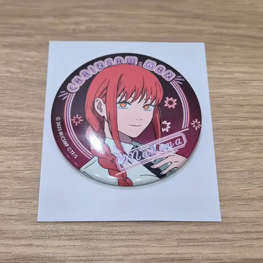 [BUNJANG] Chainsaw Man Makima Neon Collection Can Badge / 체인소맨 네온 컬랙션 마키마 캔뱃지 뱃지
