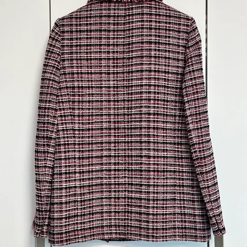 [BUNJANG] Tweed Check Double Breasted Blazer / 트위드 체크 더블 자켓