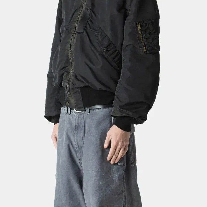 [BUNJANG] Bowwow L2B Black Bomber Jacket / [XL] bowwow 바우와우 L2B 블랙