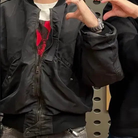 [BUNJANG] Bowwow L2B Black Bomber Jacket / [XL] bowwow 바우와우 L2B 블랙