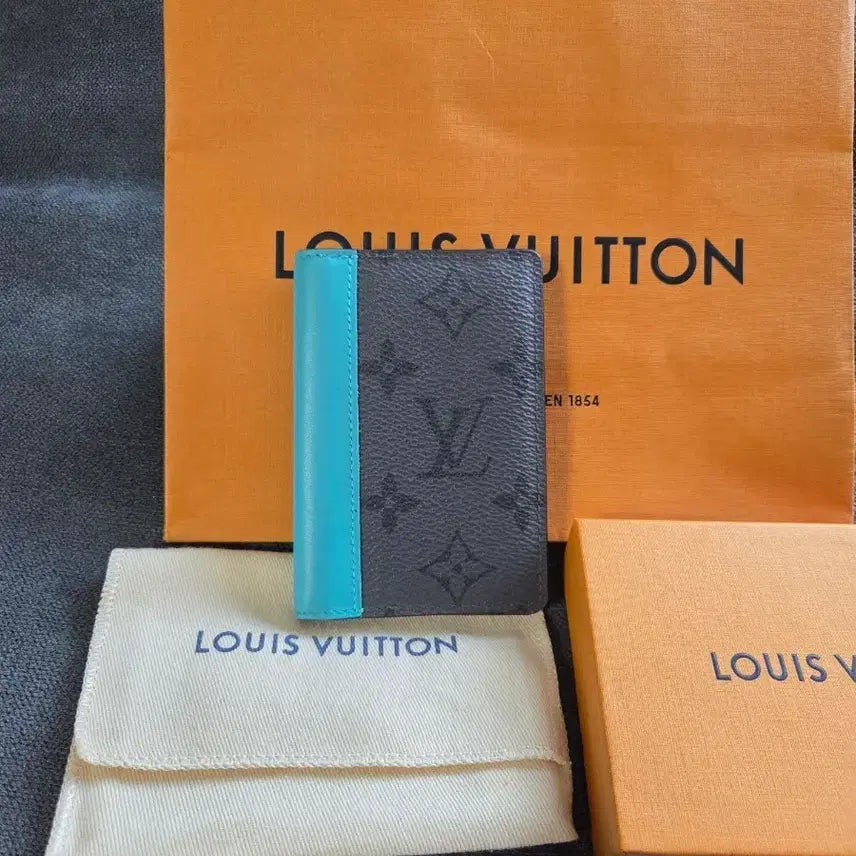 [BUNJANG] Louis Vuitton Pocket Organizer Monogram Eclipse Blue / [정품/S급] 루이비통 포켓 오거나이저 모노그램 이클립스 블루