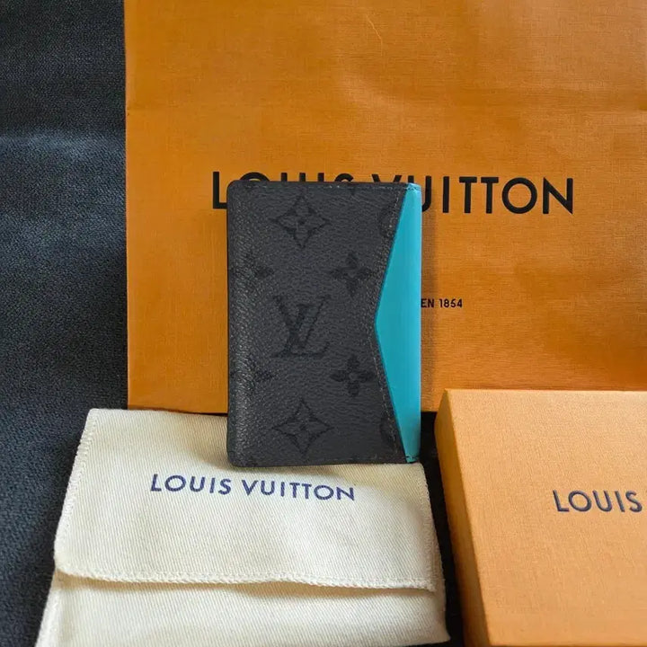[BUNJANG] Louis Vuitton Pocket Organizer Monogram Eclipse Blue / [정품/S급] 루이비통 포켓 오거나이저 모노그램 이클립스 블루